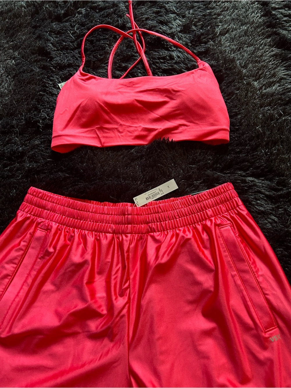 Victoria's Secret Red Sports Bralette & Matching Pants Set